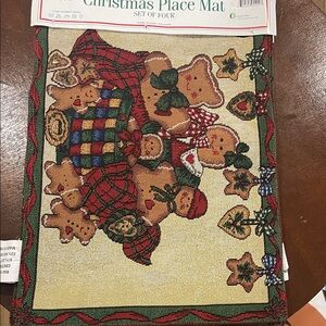Chesapeake Bay Christmas Place Mat with Red and Green Accents